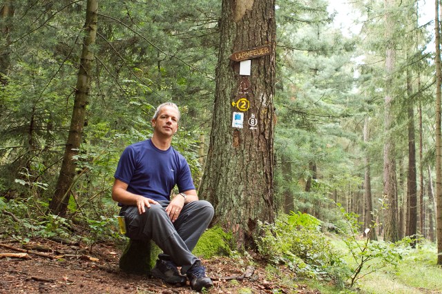 having a break at the Lärmfeuer Hill